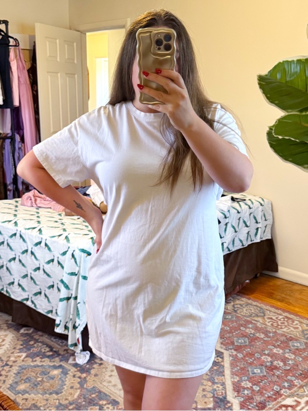 H&M white t-shirt dress